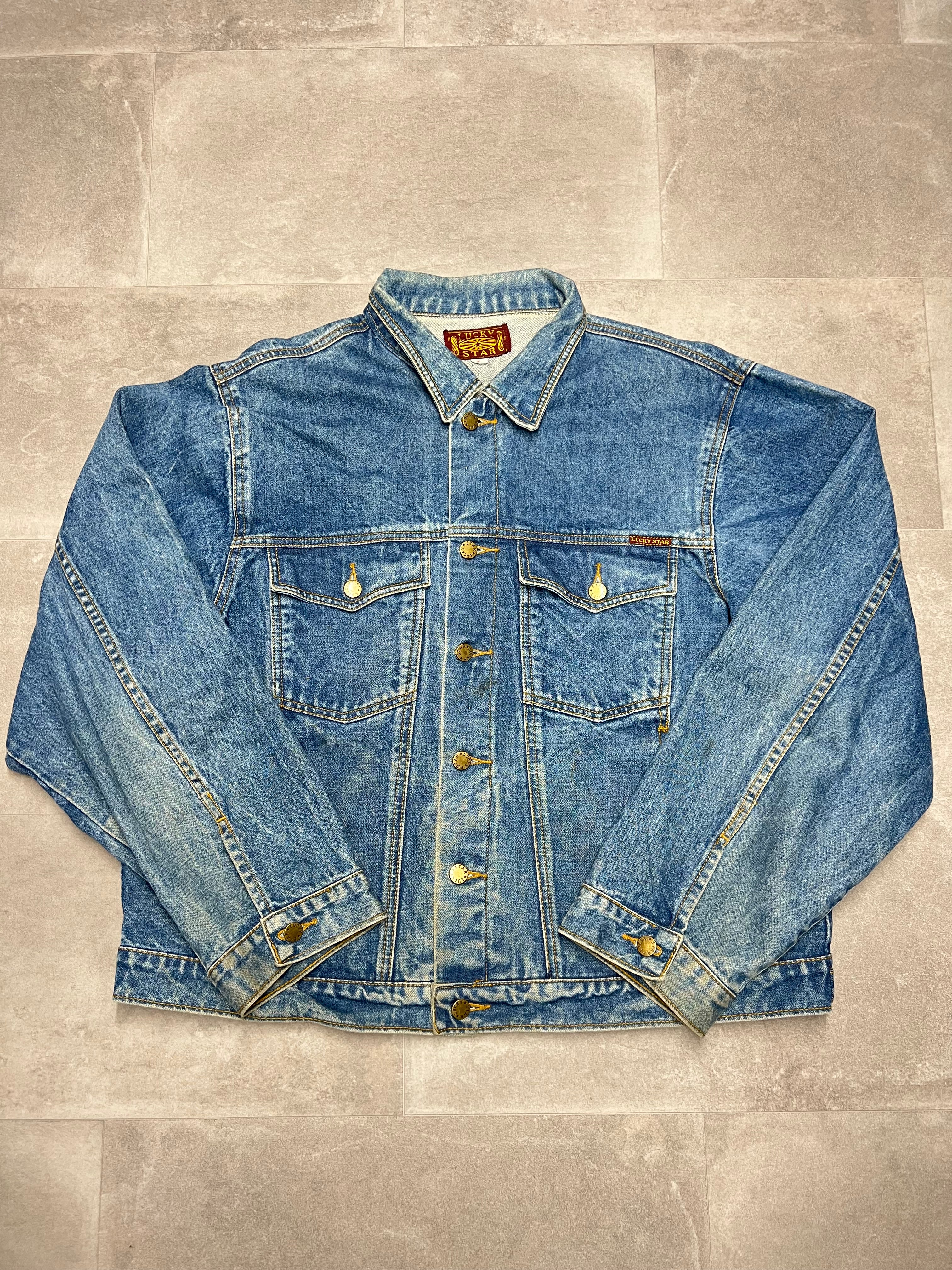 XL - Vintage Denim Jacket - Lucky Star