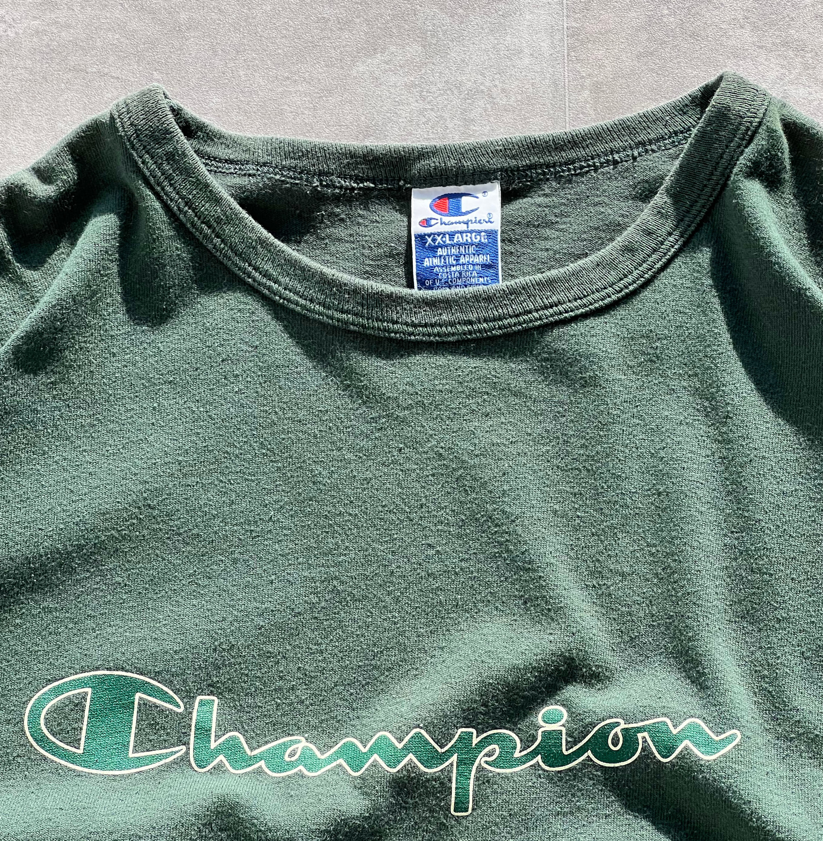 XXL - Vintage Green Champion Tee